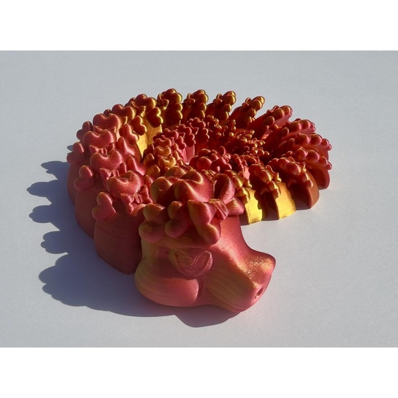3D Printed Love Dragon Multicolor ARTICULATED large Valentines Gift Birthday - Picture 5 of 14
